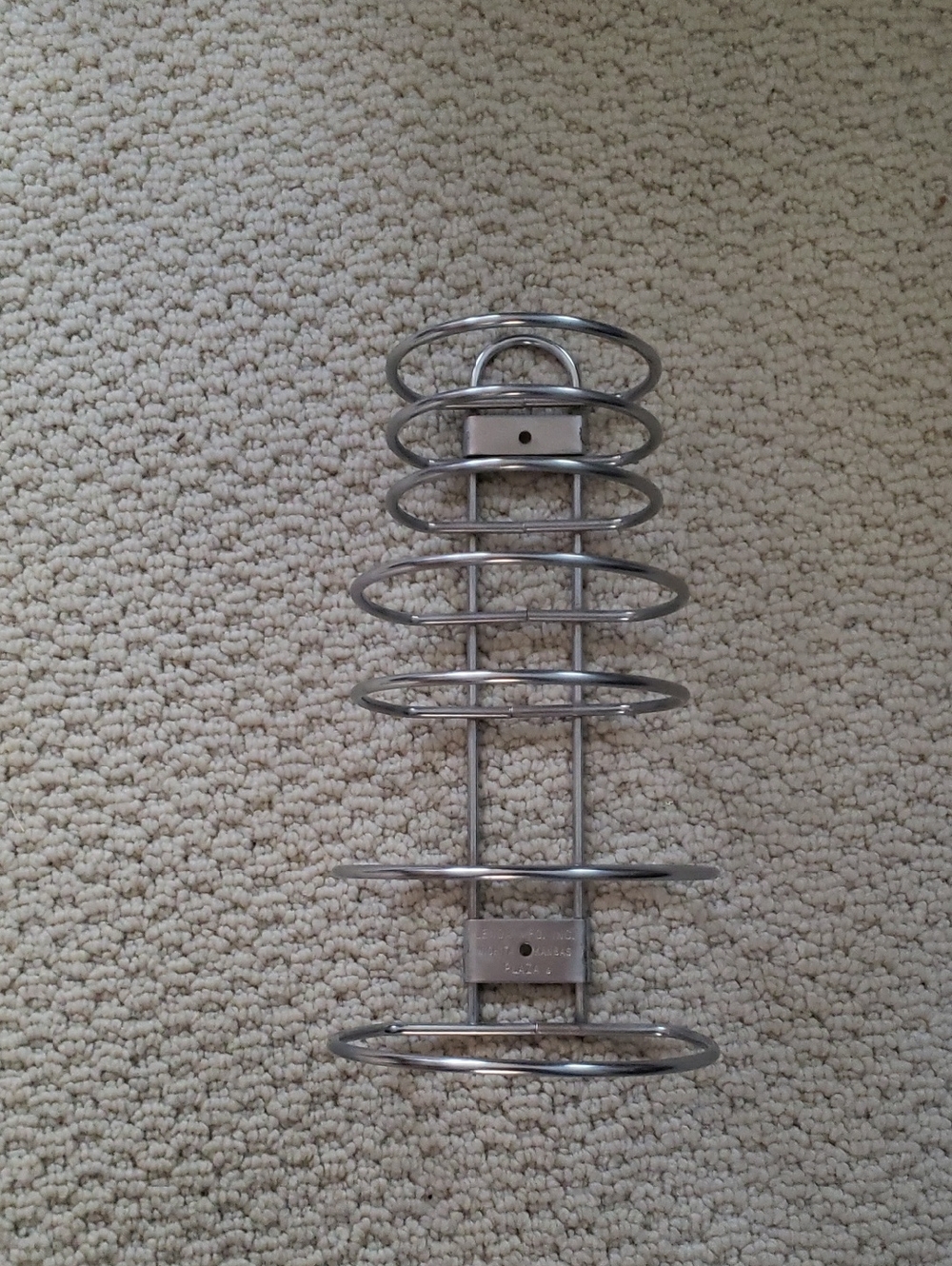 Chrome Multi-Ring Wall Organizer Rack